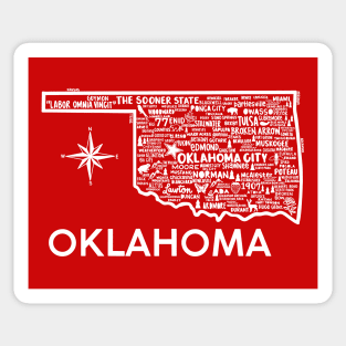 Oklahoma Map Sticker